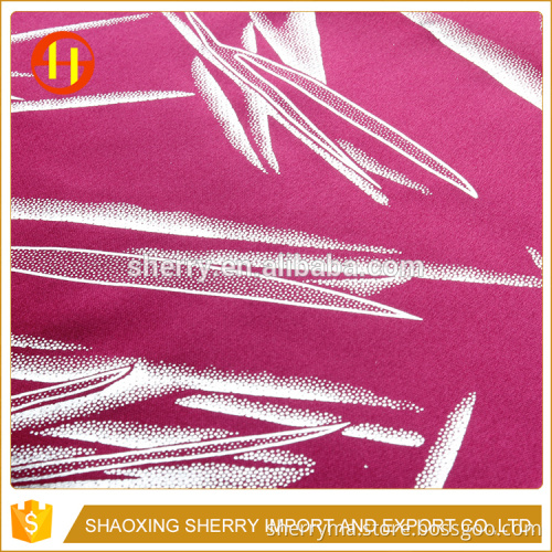Satin print foil fashion weave fabric for dress
